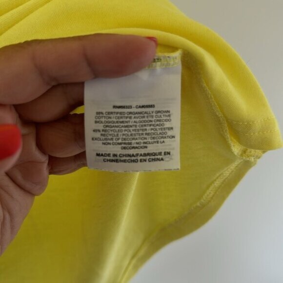 Nike Women Solid Yellow Sleeveless Long Tank Muscle Tee Size XL - Picture 7 of 13